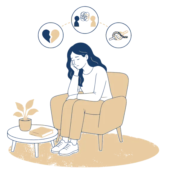 Ilustração relacionada a conflitos e dificuldades no relacionamento a dois