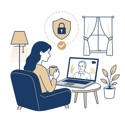 Ícone ilustrando privacidade e conforto